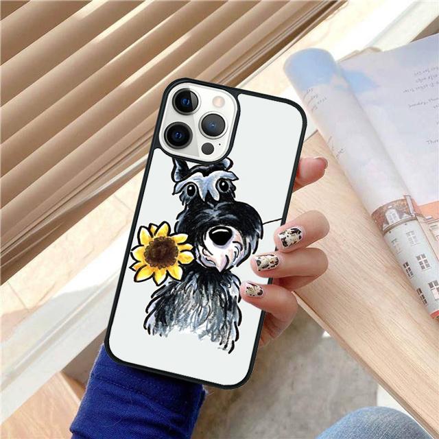 Lovely Dogs Schnauzer Phone Case Cover For iPhone 17 Air 15 16 14 13 12 Pro Max 11 Pro Max Plus Coque Shell