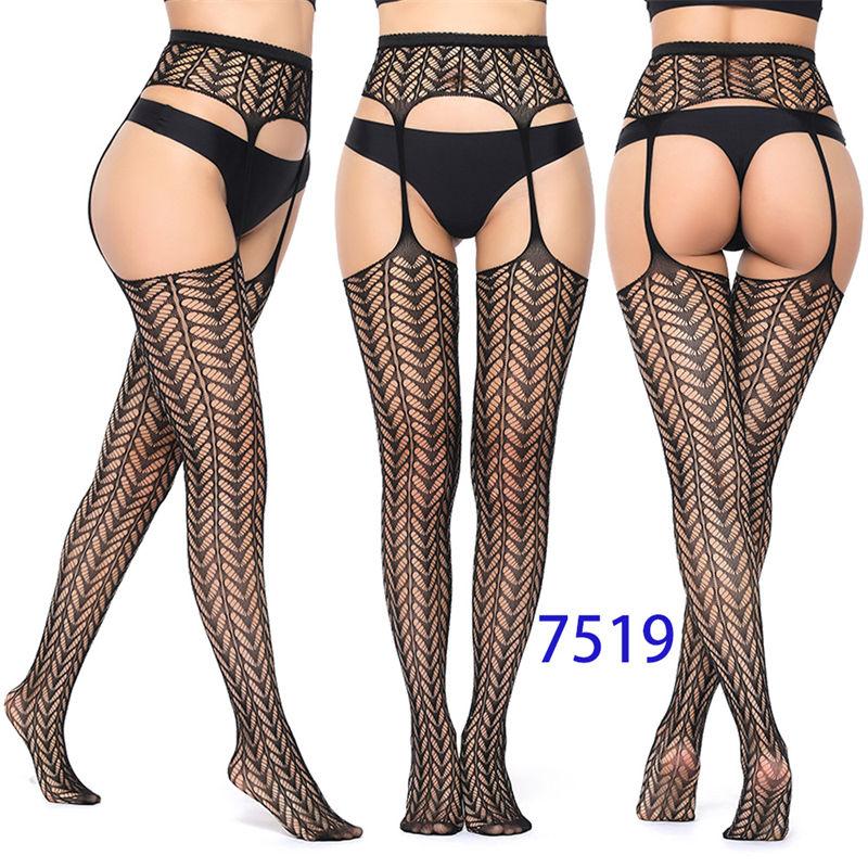 Sexy Suspenders Mesh Stockings Fishnet Eye Women's Bottoming Pantyhose