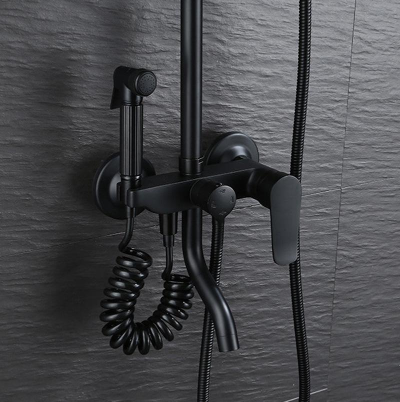 Messing Dusche Armaturen Bad Dusche Mixer Kran Bidet Wasserhahn Regen Dusche Set Dusche Spray mit Regal