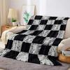 Karomuster Flanell Decke Warm Weich Halloween Weihnachten Sofa Warm Gemütlich Dekoratives Dekor Geschenk für Alle Jahreszeiten