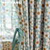 1 Stück NAPEARL Vorhänge im europäischen Landhausstil mit frischem Gänseblümchenmuster, Vollverdunkelungsvorhänge für Schlafzimmer, Wohnzimmer, Balkonfenster zur Heimdekoration