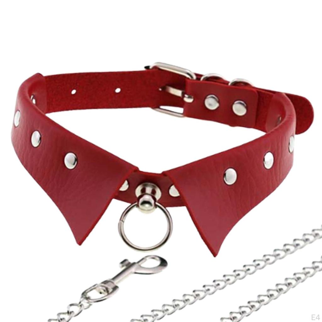 Gothic Rock Choker mit Anhängern und Ringen für Damen