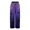 Women Summer Boho Palazzo Pants High Waist Wide Leg Halloween Printing Casual Trousers With Pockets