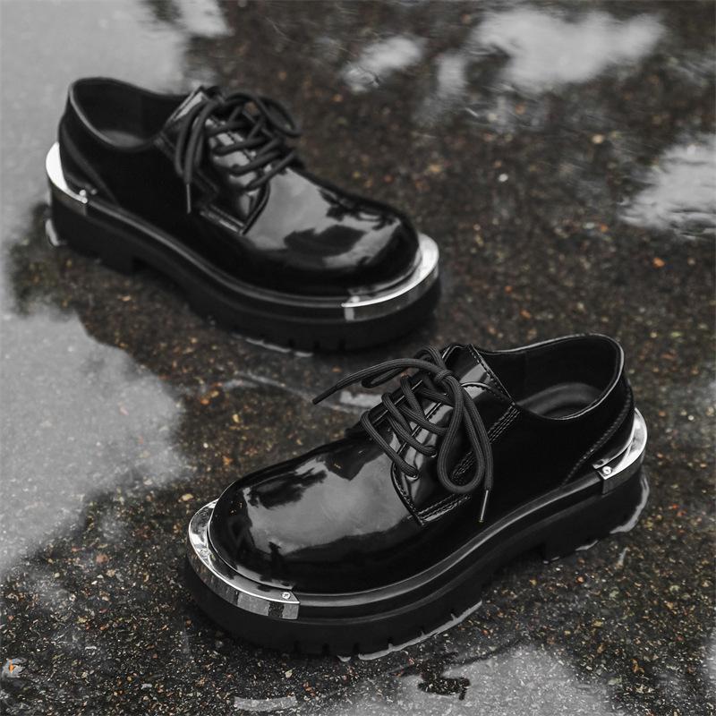 Big Head Derby-Schuhe für Herren, Nische, Sommer, Höhe erhöhen, lässige Lederschuhe, britischer Stil, Martin-Schuhe, Low Top 2304-J