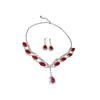 Elegant Vintage Rhinestone Water Drop Necklace & Earring Set for Women