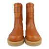 Salvatore Ferragamo Ferdi Leather Boots Beige Brown