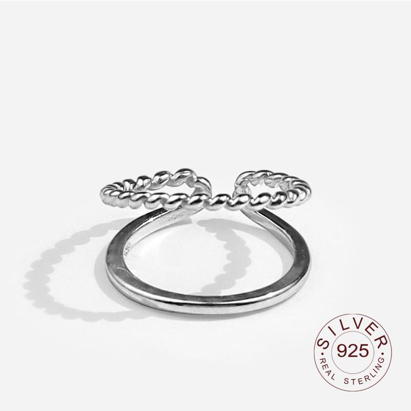 Xiaomi Real 925 Sterling Silver Rings for Women Open Vintage Wedding Trendy Jewelry Large Adjustable Antique Rings Anillos