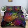 Set Copripiumino Mano di Fatima King Size Nero Dorato Set Biancheria da Letto Lusso Stampa Mano d'Oro di Fatima Boho Hippie 2/3pz Copripiumino