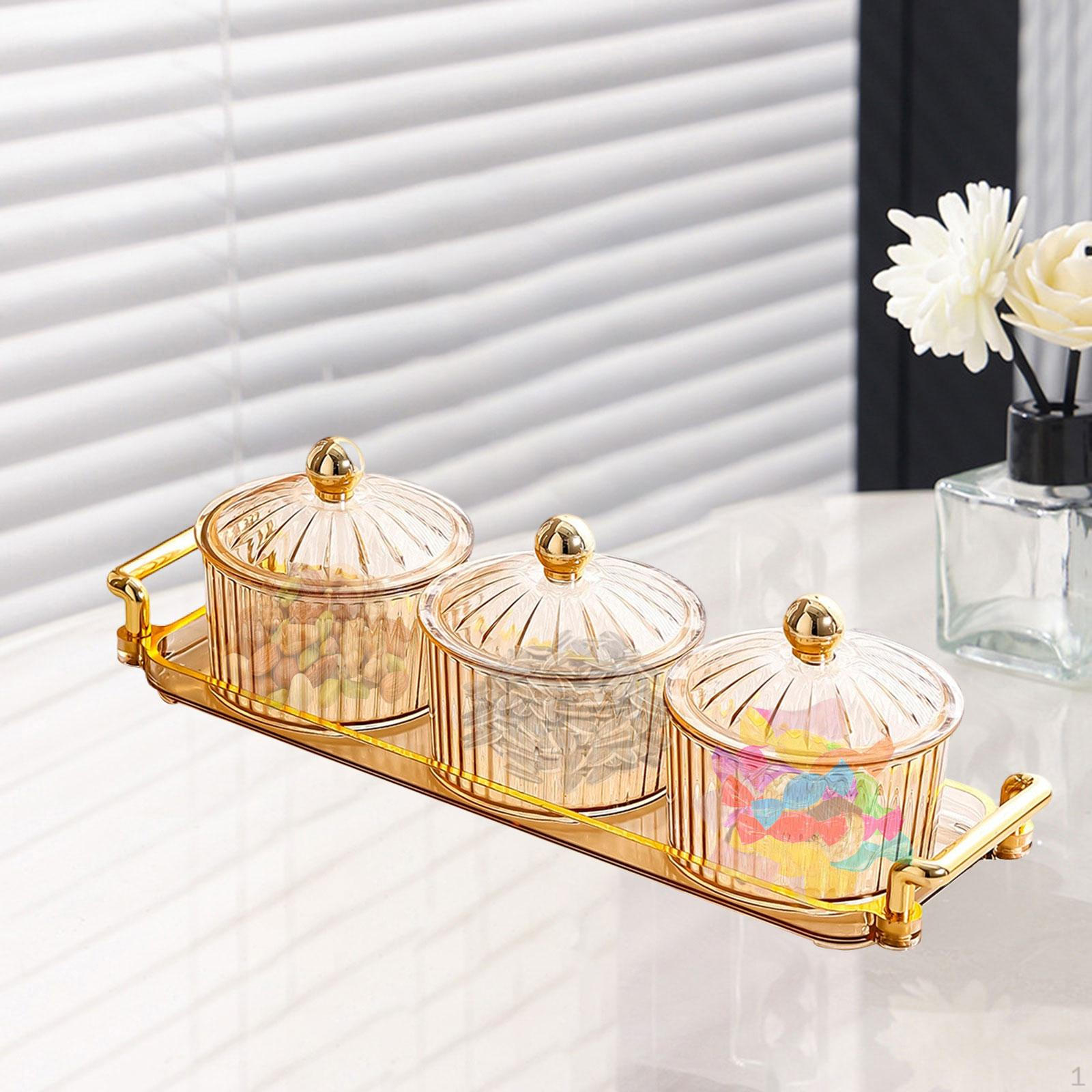 

Тарелка с сухофруктами, закуска, сервировочный поднос, блюдо для конфет и орехов с крышкой, приправа для жизни 3 Round Discs