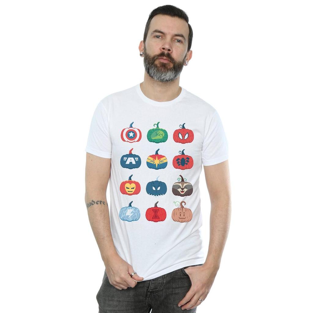 Marvel Mens Avengers Pumpkin Icons T-Shirt