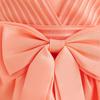 2025 Infant Girl's First Birthday Princess Dress - Puff Sleeve Satin Bow Striped Design