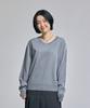 AWESOME STUDIO Classic Layered V-Neck Knit Gray