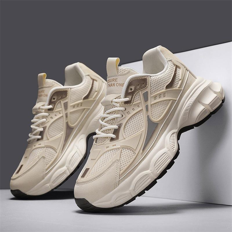 

Dad shoes men s casual summer dad shoes platform ins breathable sneakers trendy shoes student height-increasing shoes 45 бежевый