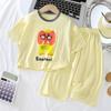 Moeller Kids Pajama Set With Short Sleeve Top And Long Pants For Summer Comfort