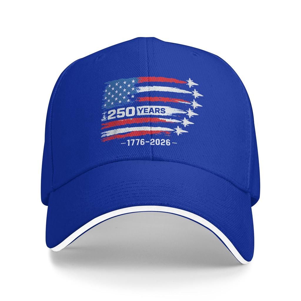 250 Years American 1776 2026 250th USA Birthday 4th of July Baseball Cap Casual Trucker Hat Summer Men Outdoor Gym Baseball Caps