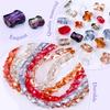 Bamboo Glass Beads AB Color Faceted Flat Curved Waist Column Crystal Loose Spacer Bead for DIY Crafts Earring Bracelet Jewelry