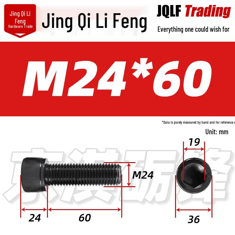 M6-M24 High-Strength Black Hex Socket Reverse Thread Cap Screw