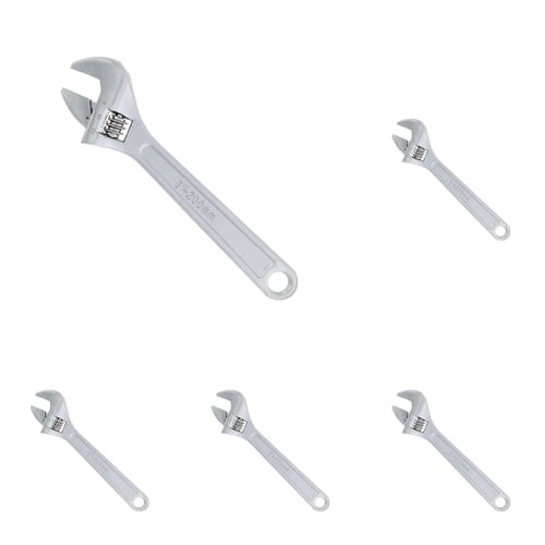 Takagi 200mm Adjustable Wrench (Maximum Opening Width: Approx. 25mm) for Tightening Bolts and Nuts, with Measuring Tape, Adjustable, for Plumbing, Fau