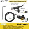 NUTT 4 Piston Y-5 Electric E-Bike Scooter Disc Brake Hydraulic Bicycle 140 160 180 Rotor For A5-D KUGOO Dualtron Kaabo Mantis