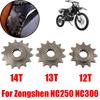 For Zongshen NC250 NC250S NC300 NC300S NC 250 300 Motorcycle Accessories Front Chain Sprocket 12T 13T 14T Tooth Gear 13 14 Teeth
