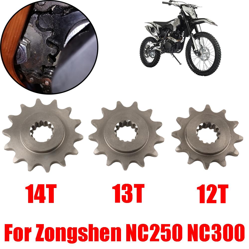 For Zongshen NC250 NC250S NC300 NC300S NC 250 300 Motorcycle Accessories Front Chain Sprocket 12T 13T 14T Tooth Gear 13 14 Teeth