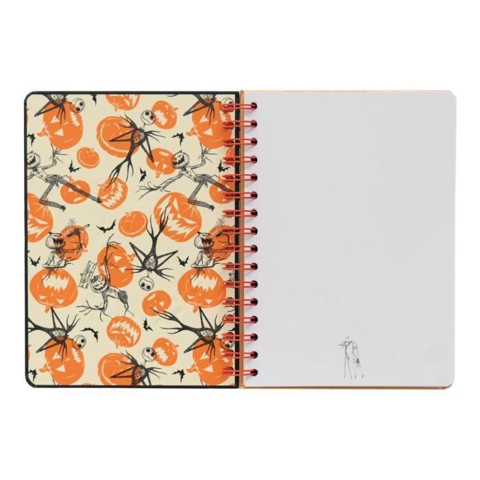 Carnet de notes a5 - disney - le cauchemar avant noël - couverture rigide - poche intérieure - coins arrondis