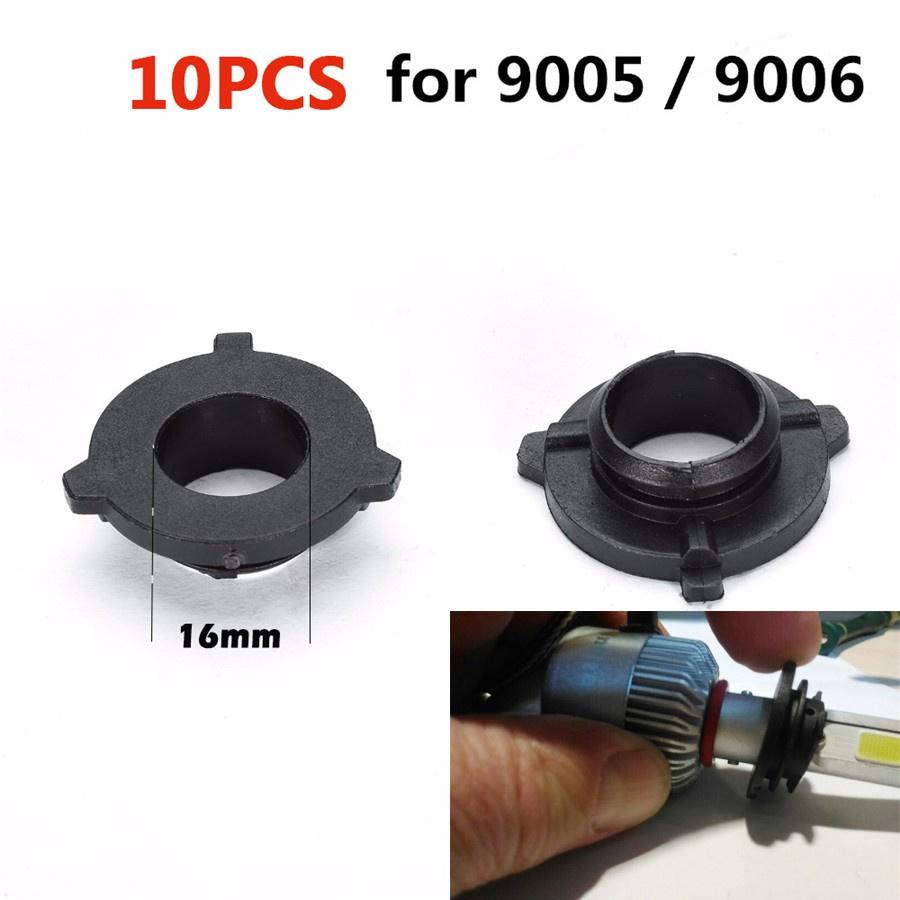 

New 10 Pcs S2 9005/9006 LED Headlight Adapter Bulb Holder Headlamp Sockets w/o Light