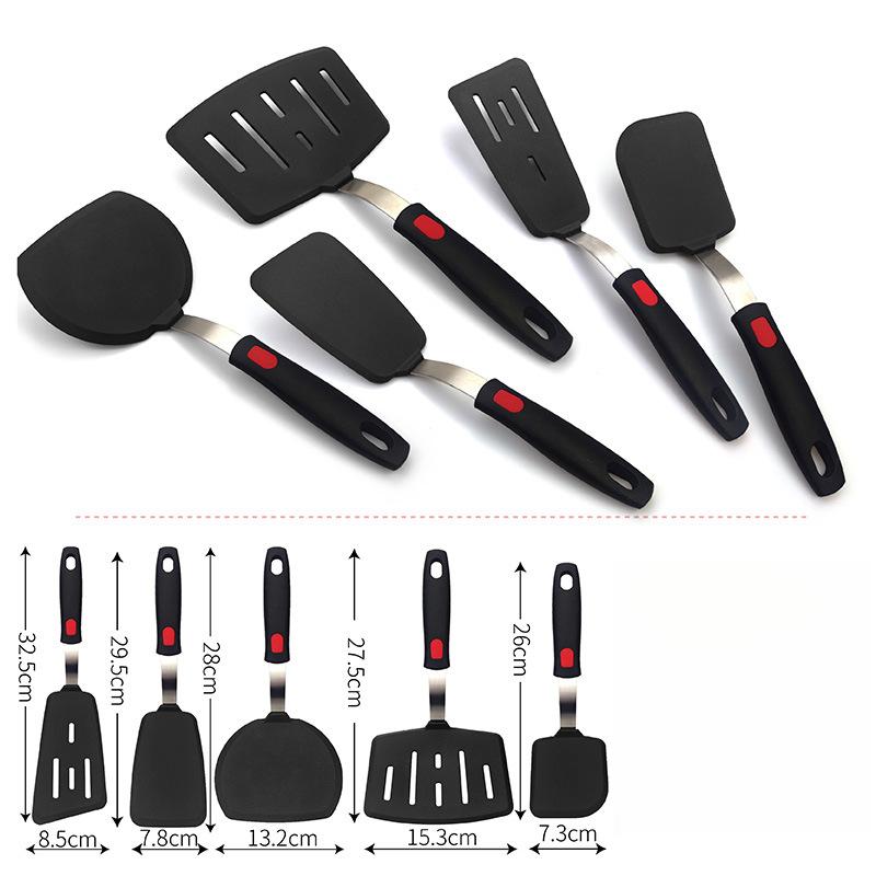 Heat Resistant Heat‑Proof Silicone Fish Spatula Non‑Stick Pan Special Steak Turner Food Grade Silicone Cooking Shovel