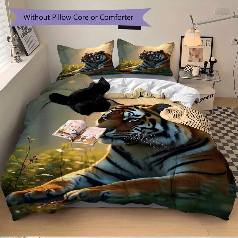 3Pcs Hogwarts Castle Printed Bedding Set, Breathable And Soft, Machine Washable, Christmas Gift, Suitable for Bedroom Decoration, 15188