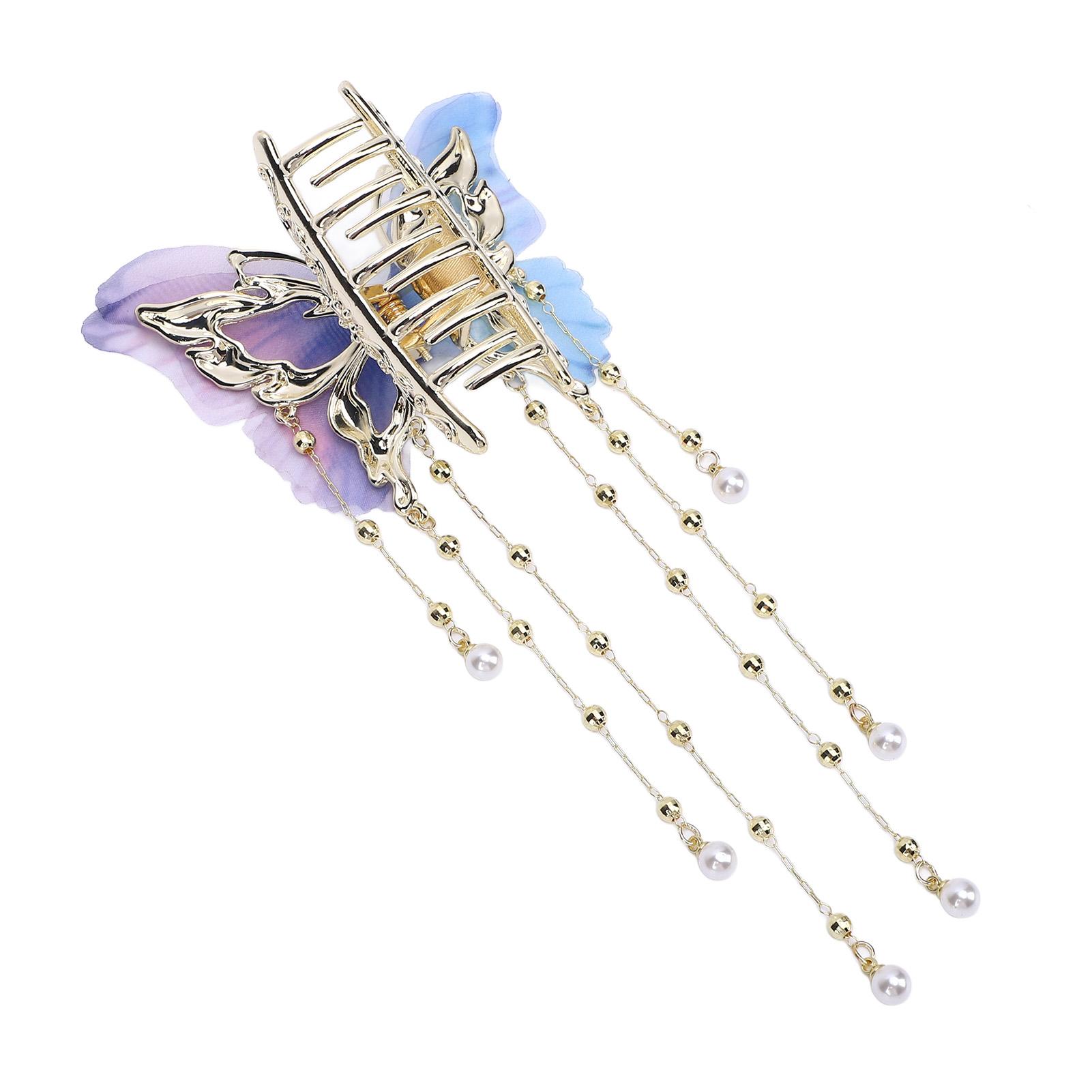 

Tassel Hair Claw Clip Elegant Fashionable Women Rhinestone Alloy Hair Catch Clamp for Girls