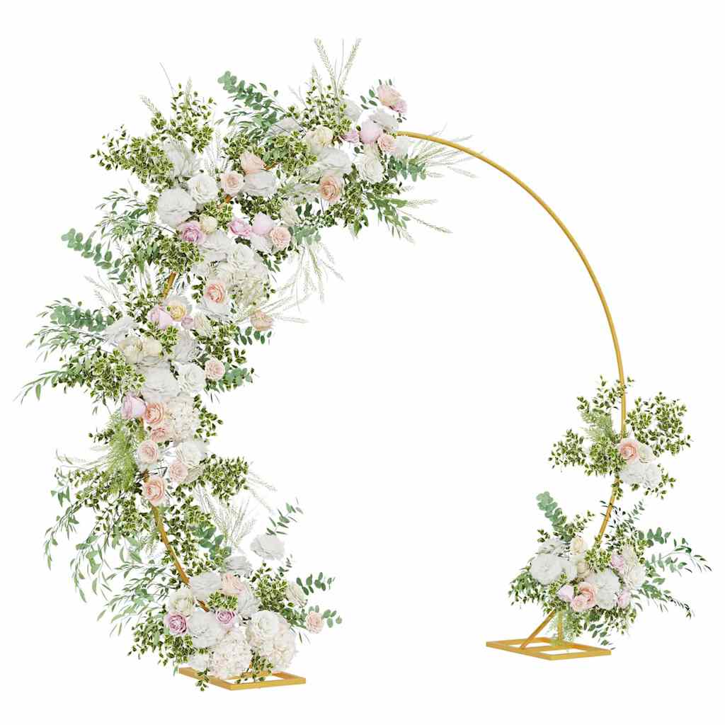 Arco de Casamento Simples Dourado 220 x 45 x 200 cm Aço