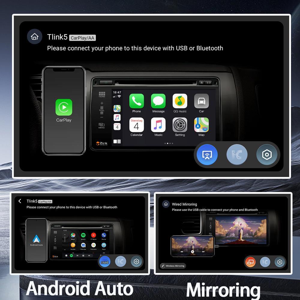 Compatible with 2006-2018 Nissan Sylphy Central Control IPS Screen with Wireless CarPlay and Android Auto.