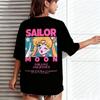 Oversized Casual Streetwear Sailor Moon Unisex Women Tshirt Anime Print Short Sleeve Graphic Tee Kawaii Summer Fashion Y2k Clothes