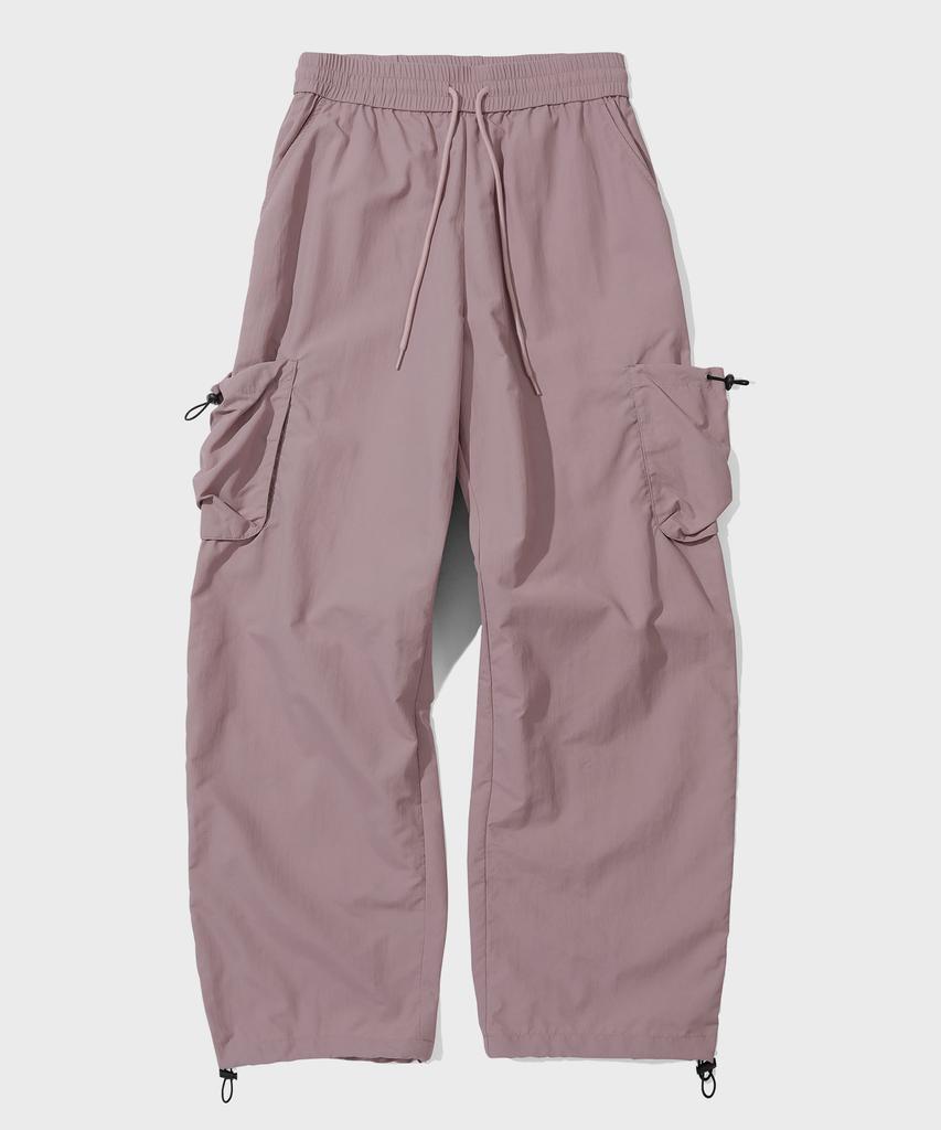 Sekeonmonollogeu Balloon Fit Nylon Cargo Carpenter Elastic Waist Pants [Dupink]_Sept062Dupink