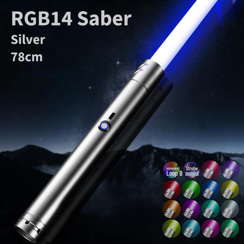 14barevný RGB kovový světelný meč - Dobíjecí, základní laserový meč inspirovaný Star Wars