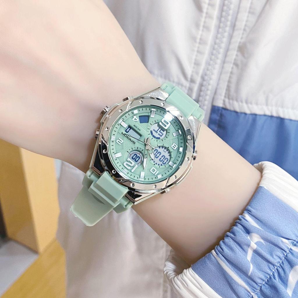 Sportovní svítivé vodotěsné multifunkční elektronické hodinky pro dospívající dívky