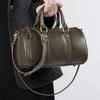 Leather Maillard Retro Handbag Women'S Bag Light Luxury Foreign Style Boston Bag Vegetable Tanned Cowhide Messenger Bag Bag