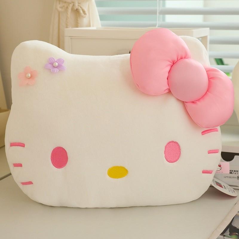 

Soft Hellokitty Plush Pillow With Flower And Bow Decorations For Kids Gift розовый