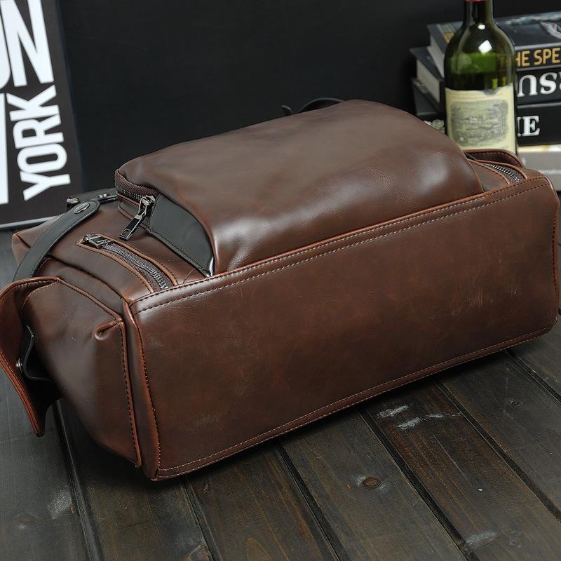 Herren Crazy Horse Leder Koreanische Freizeittasche Schultertasche Messenger Bag Handtasche Große Reisetasche Trendy Herrentasche