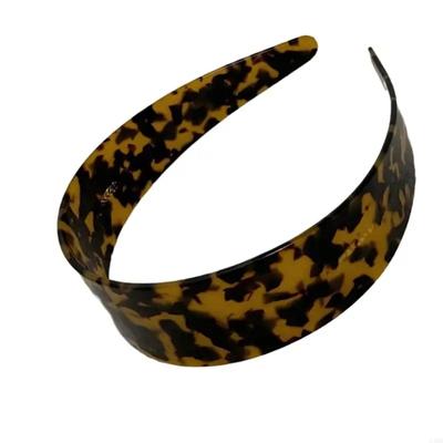 Breites Acetat-Stirnband Bequemes Haarband Stilvolles Haarschmuck für Damen Verstellbares Party-Dating-Kopfschmuck