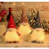 Schlitten Gesichtsloser Zwerg Puppe Ski 2024 Weihnachts-Gnom Puppe mit LED-Licht Elf Weihnachts-Gnom Gesichtsloser Puppe Heimdekorativ