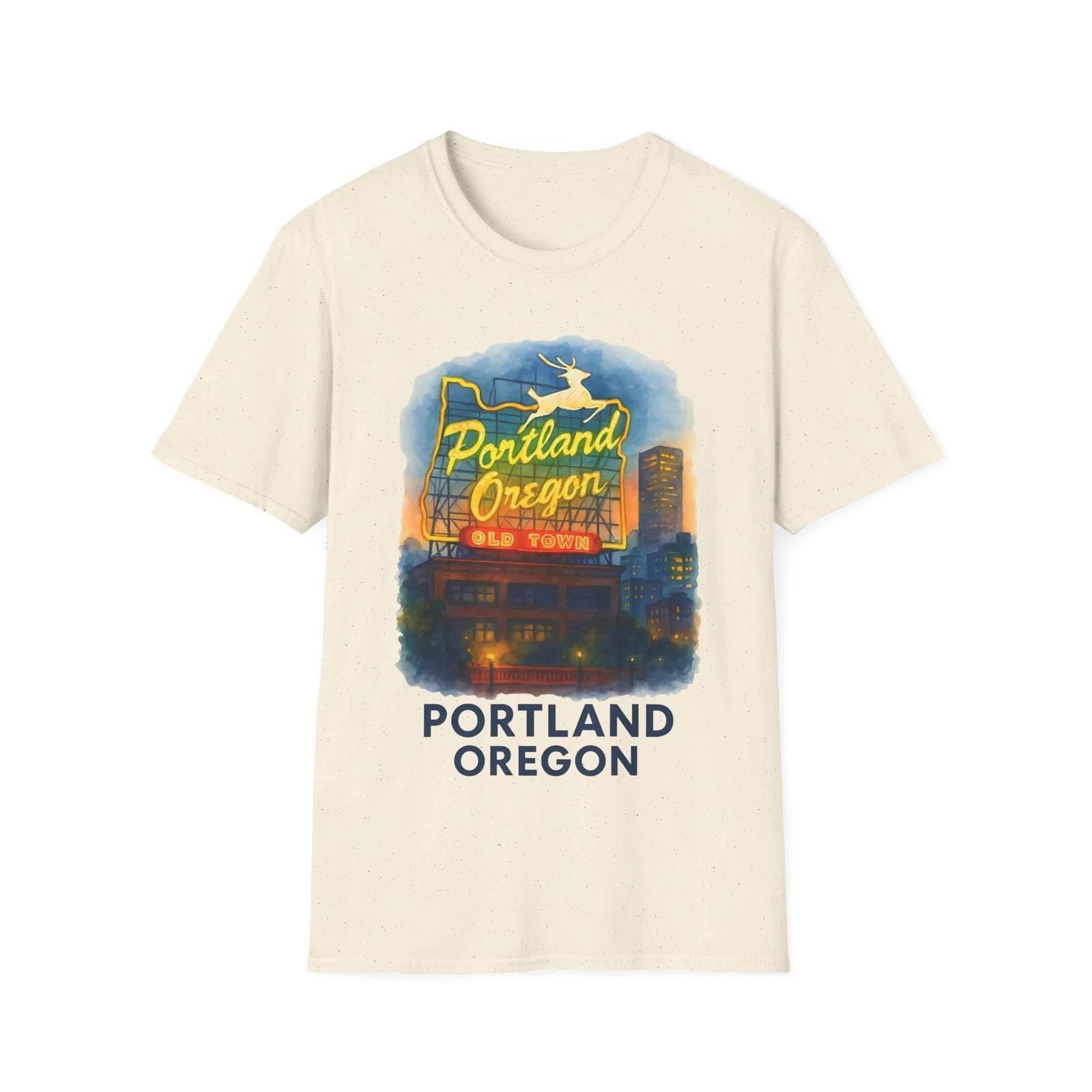Portland Oregon Softstyle T-Shirt, Casual Tee, Travel Souvenir Shirt L