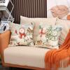 Christmas Snowman Linen Throw Pillow Cover Cartoon Printed Cushion Covers Sofa Bed Car Home Decor Holiday Decorative Pillowcase