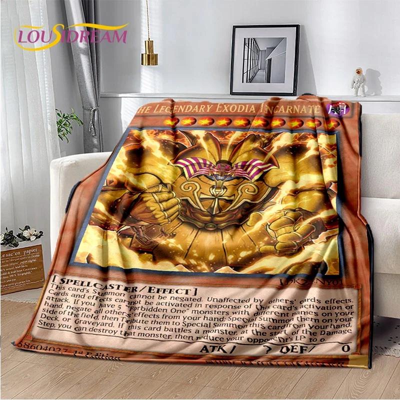 

2025 New Yu-Gi-Oh Blue Eyes Dragon Monster Gold Card Cartoon Game Soft Blanket,Soft Throw Blanket for Home Bedroom Bed Sofa Gift 75x90cm