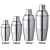 350/550/750 ml Rostfritt Stål Shaker för Drinkar Cocktailmixer Shaker Drinktillbehör Fest Barverktyg JBGJ01