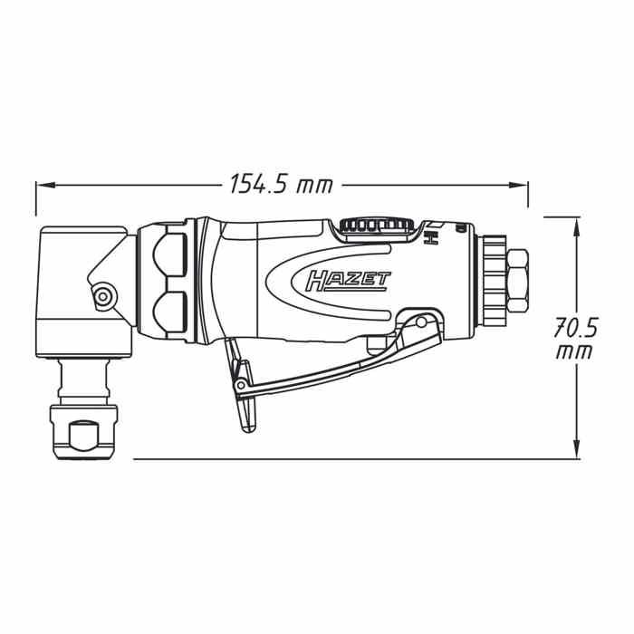 Meuleuse coudée 224 W 155 mm - Hazet 9032N-5