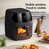 8L 360 ° Large Capacity 1350W Digital Screen Control Visible Window Three-dimensional Circulation Air Fryer