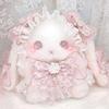 New Lolita Kawaii Drooping Ear Rabbit Doll Bag Bow Cute Plush Bag Pearl Original Crossbody Backpack Girlfriend Gift