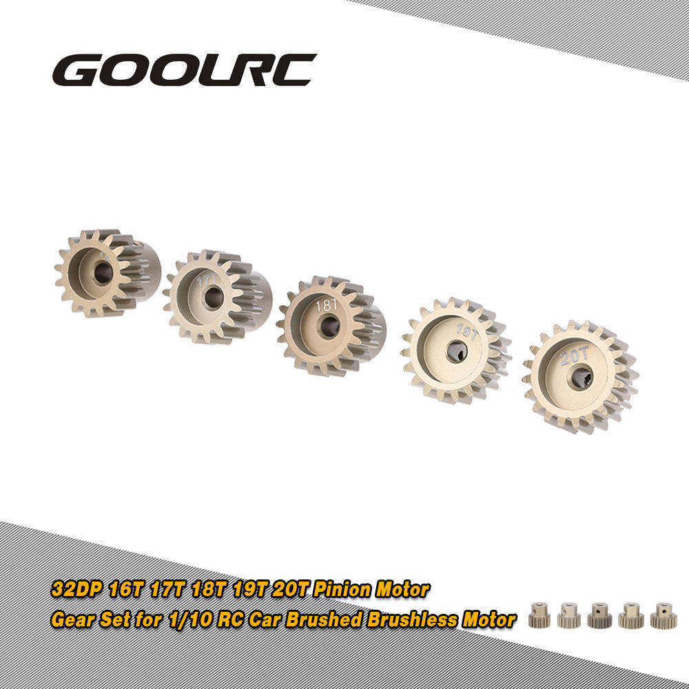 32DP 3.175mm 16T 17T 18T 19T 20T Pinion Motor Gear Set for 1 10 RC Car Brushed Brushless Motor