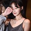Autumn And Winter Versatile D Letter Fringed Women'S Necklace Douyin Same Collarbone Chain And Sweater Chain